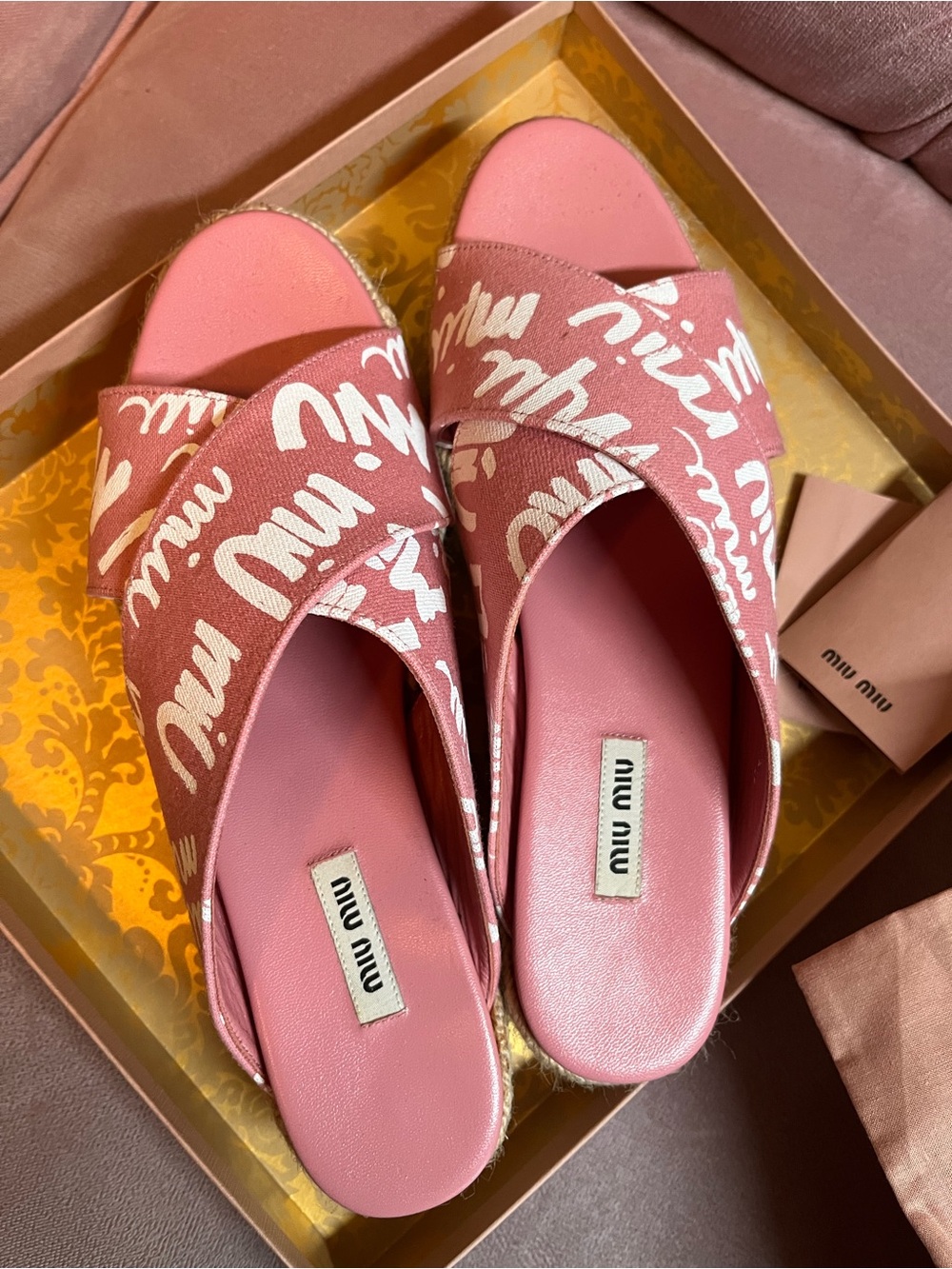 Miu Miu platform espadrille sandals